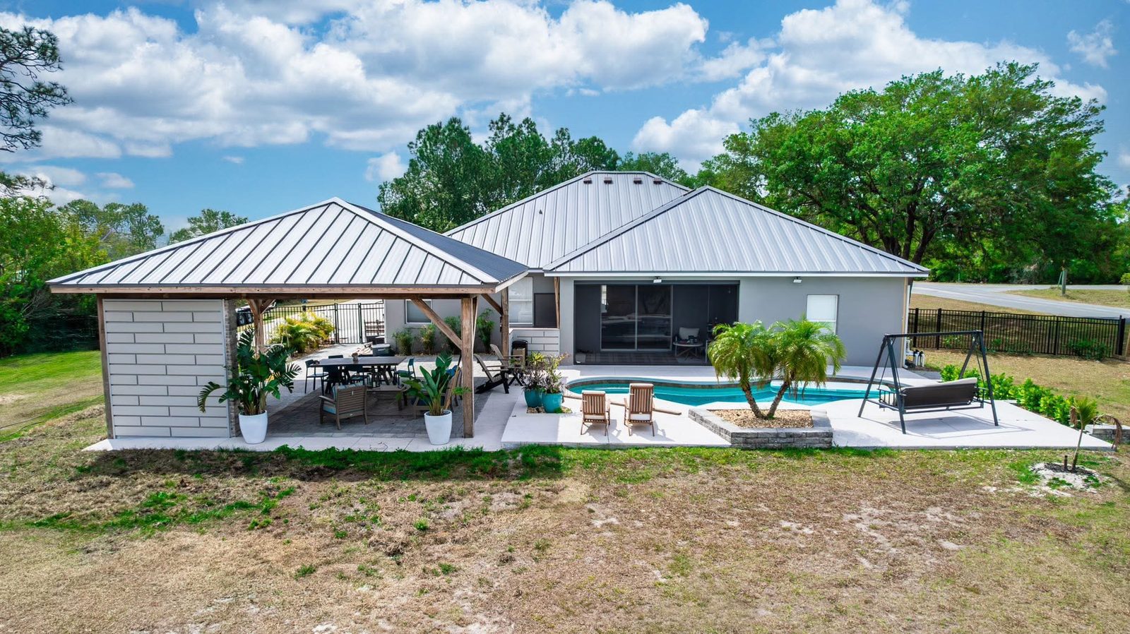 Outdoor covered patio project by HRS Builders LLC